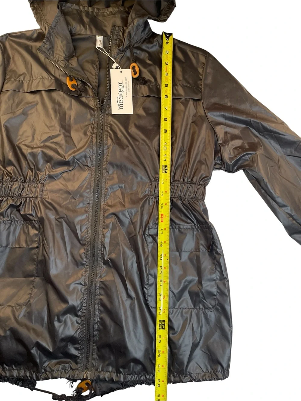 Meaneor Lightweight Hooded Raincoat / Windbreaker Jacket Women's Size Large